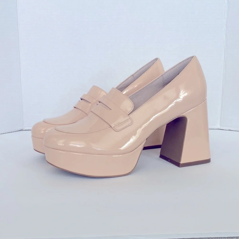 Cecelia New York Women’s Pinky Platform Penny Loafer Size 10